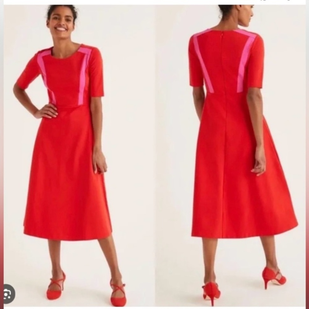 Boden beautiful red dress like NEW size 8 petite